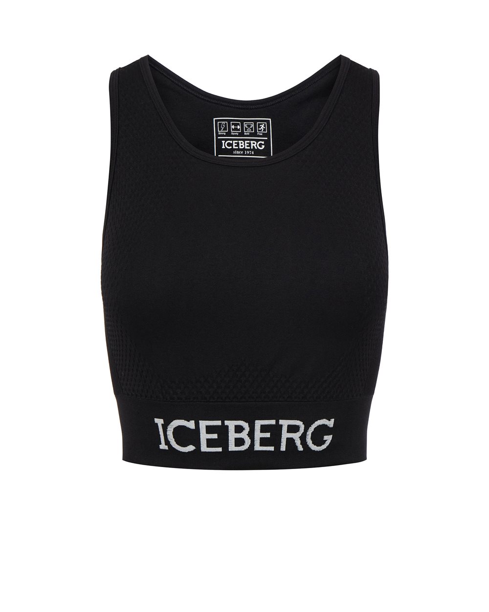 Logoed crop top - T-shirts and tops | Iceberg - Official Website