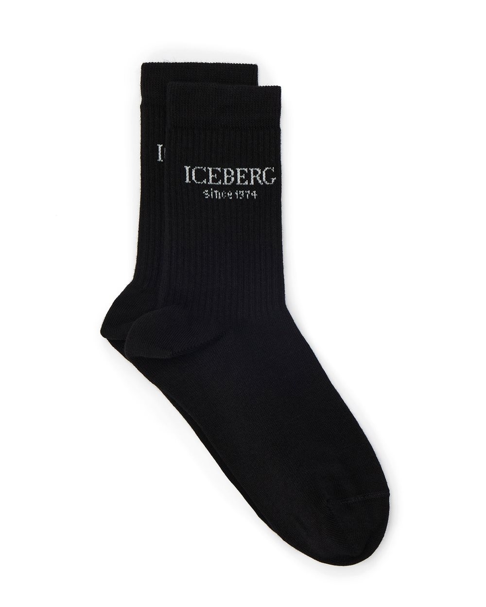Cotton socks with logo - Carryover | Iceberg - Official Website