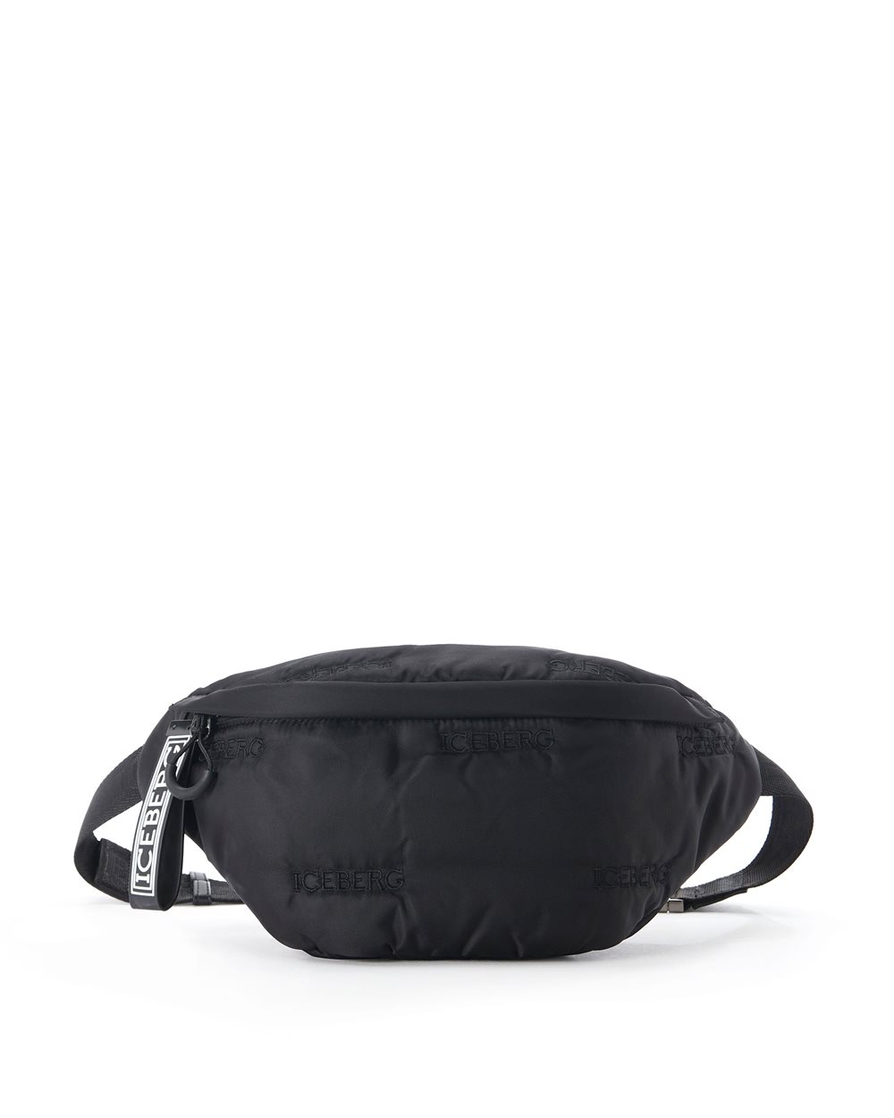 Nylon pouch with allover logo - MAN | Iceberg - Official Website