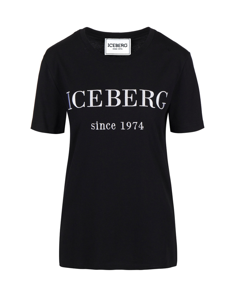 Heritage logo black t-shirt - T-shirts and tops | Iceberg - Official Website