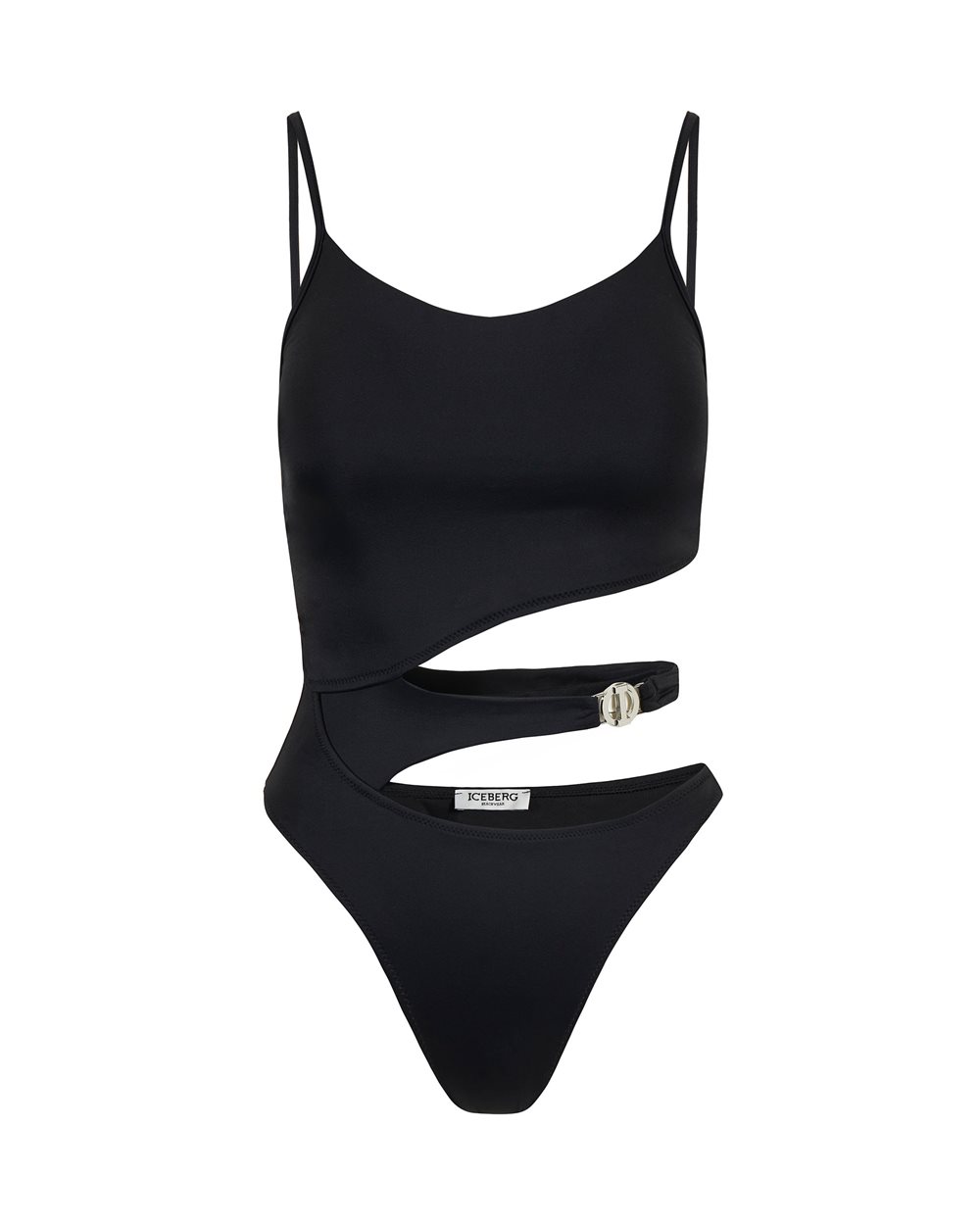 Cut-out one-piece swimsuit with logo - Beachwear | Iceberg - Official Website