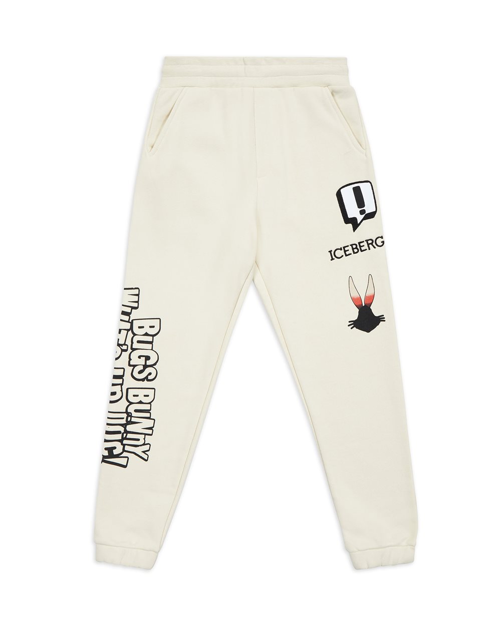 Pants with cartoon graphics and logo - Kids | Iceberg - Official Website