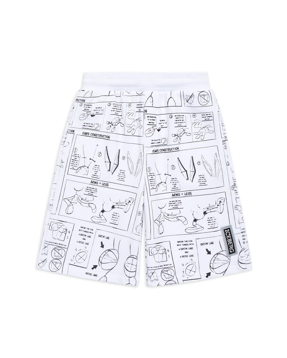 Shorts with cartoon graphics and logo - Kids | Iceberg - Official Website