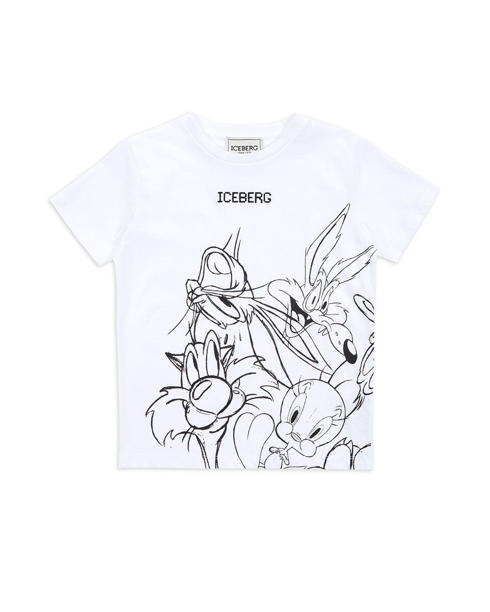 T-shirt with cartoon graphics and logo - Kids | Iceberg - Official Website