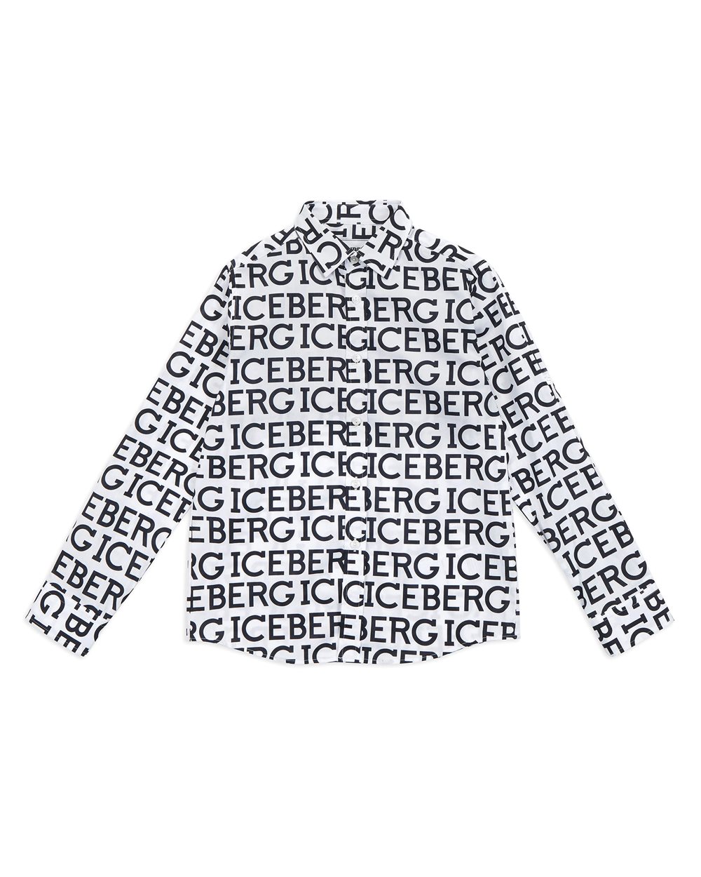Camicia con logo allover - Bambino | Iceberg - Official Website