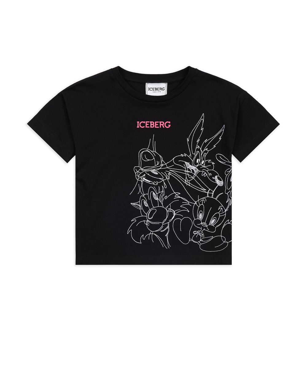 T-shirt with cartoon graphics and logo - Kids | Iceberg - Official Website
