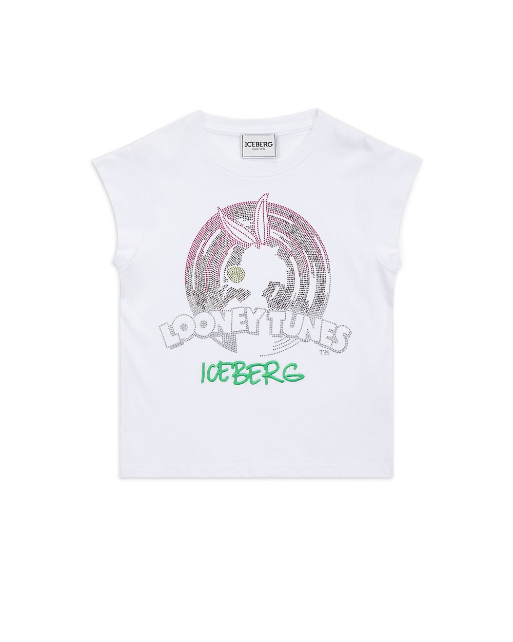 T-shirt with cartoon graphics and logo - Girl | Iceberg - Official Website