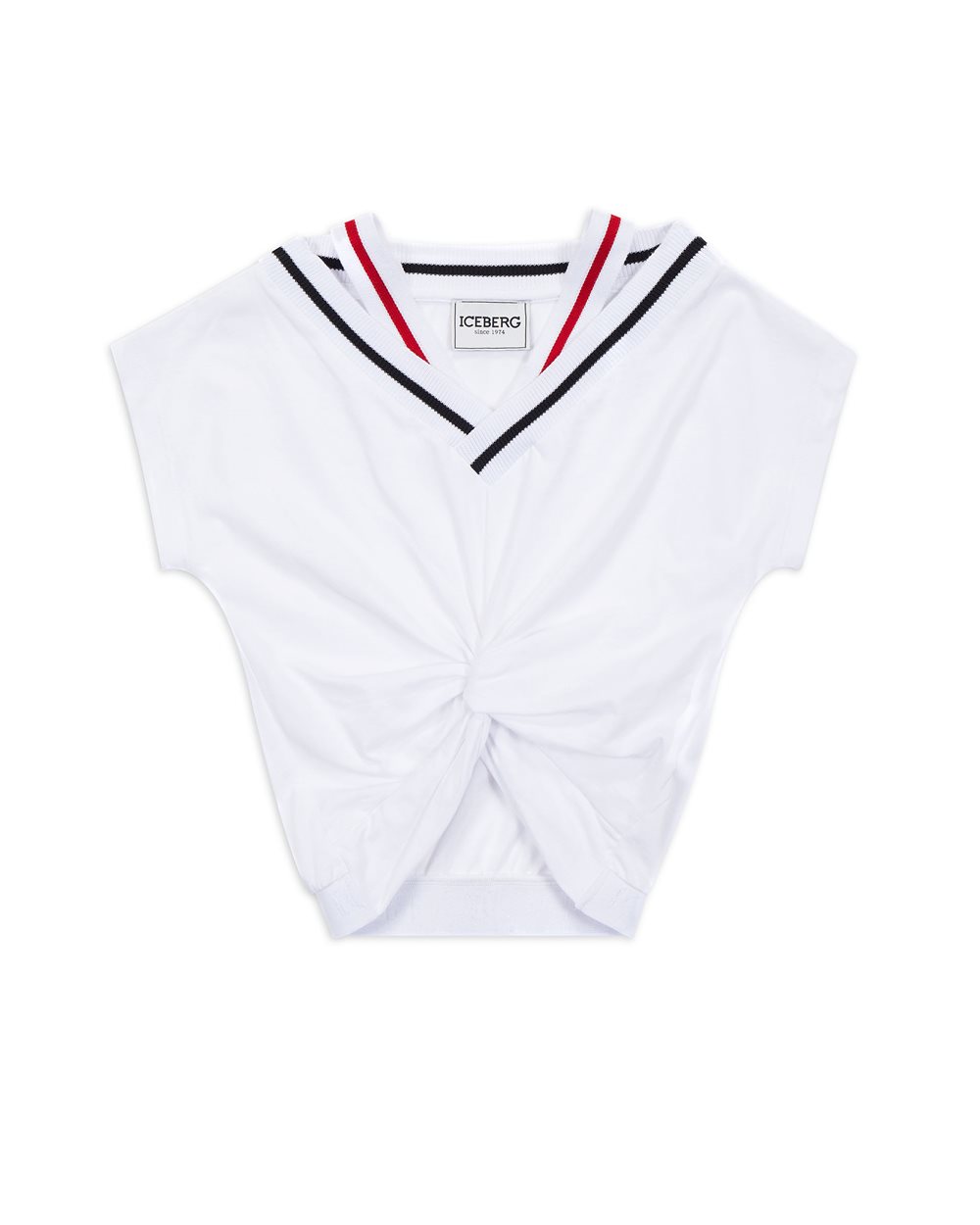 T-shirt bianca stile college - Bambina | Iceberg - Official Website