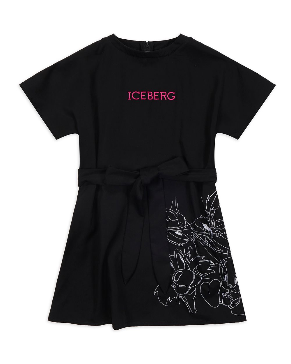 Dress with cartoon graphics and logo - Girl | Iceberg - Official Website