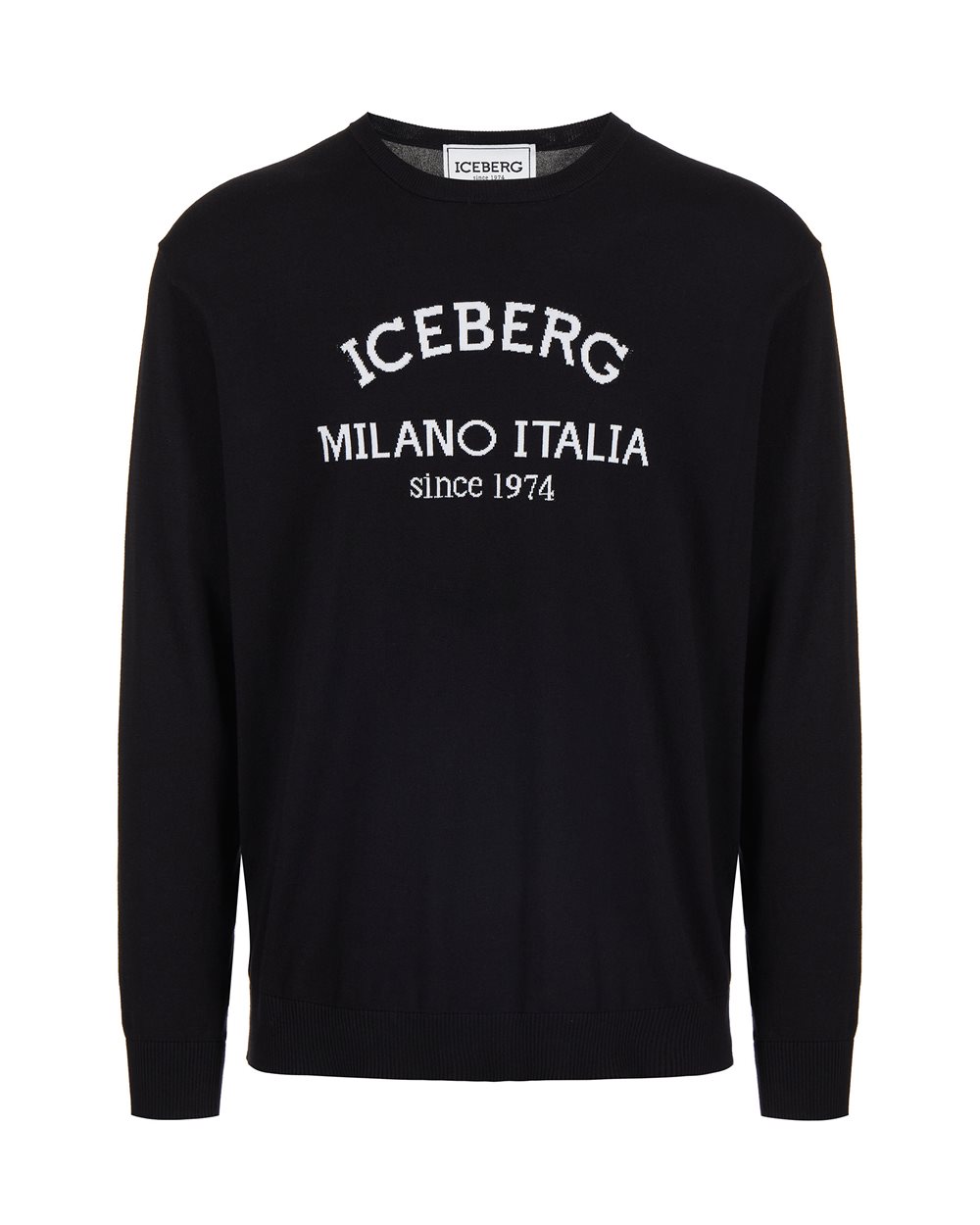 Crewneck sweater with logo - carryover  | Iceberg - Official Website