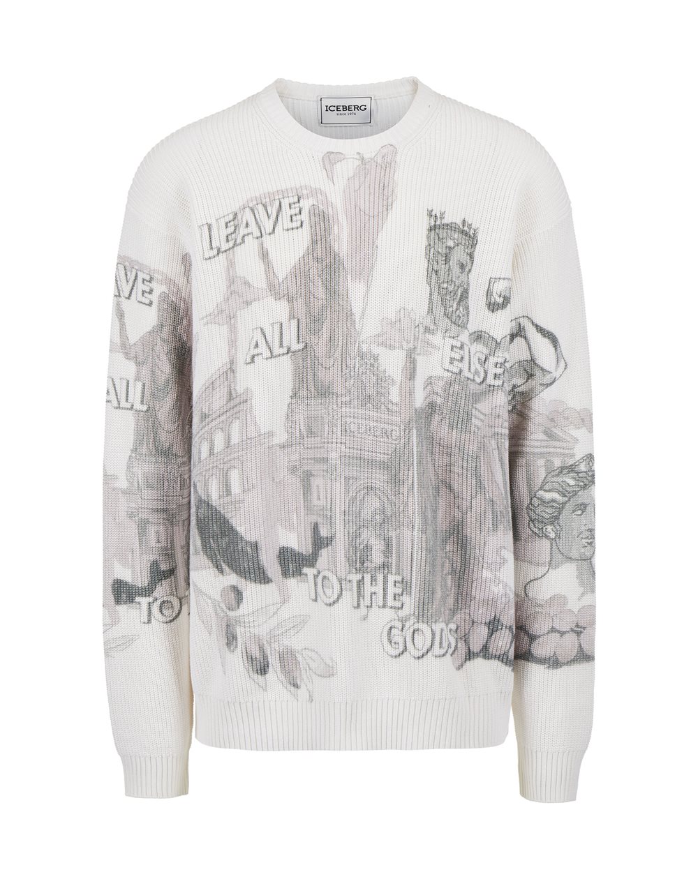 Sweater with Roma print - Knitwear | Iceberg - Official Website
