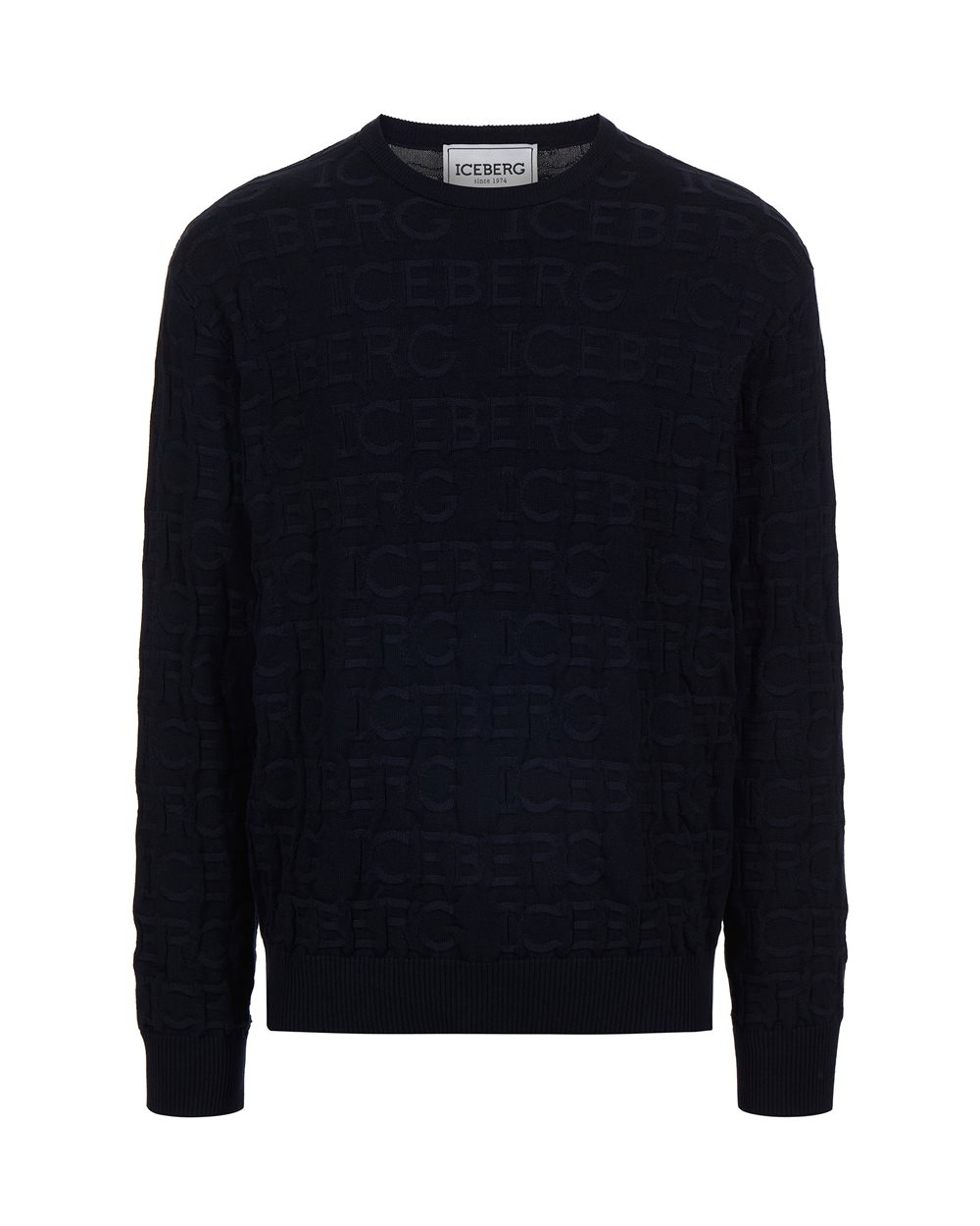 Sweater with allover logo - Knitwear | Iceberg - Official Website