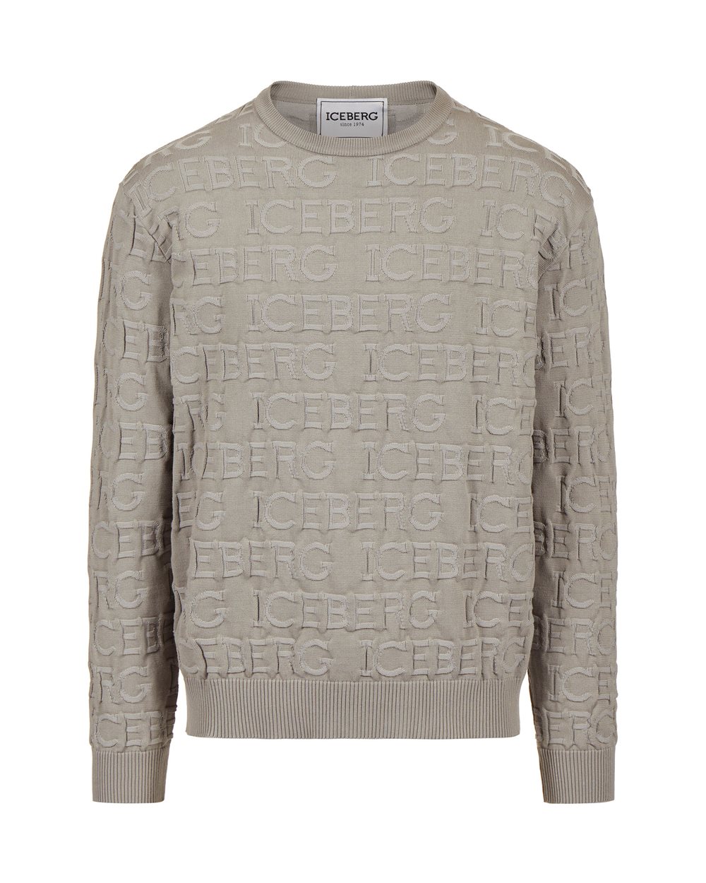 Sweater with allover logo - Knitwear | Iceberg - Official Website