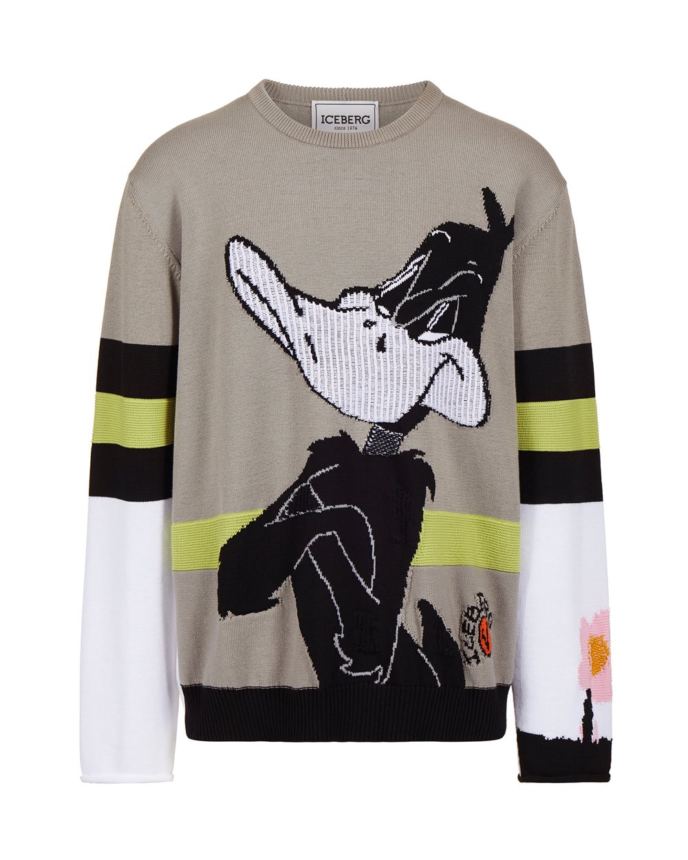 Sweater with cartoon graphics and logo - Man | Iceberg - Official Website