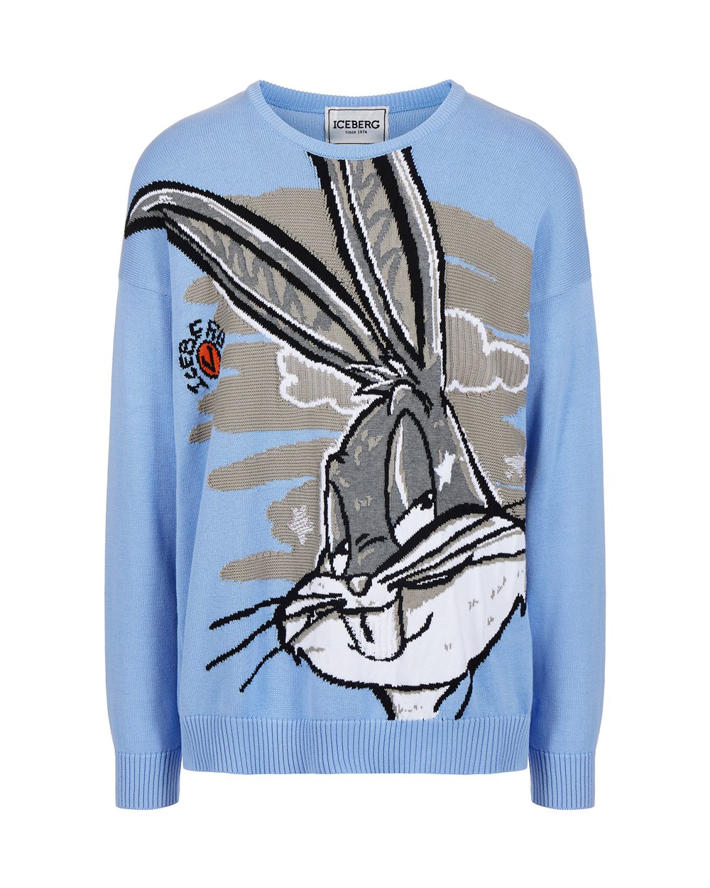 Sweater with cartoon graphics and logo - ( PRIMO STEP US )  PROMO UP TO 40%  | Iceberg - Official Website
