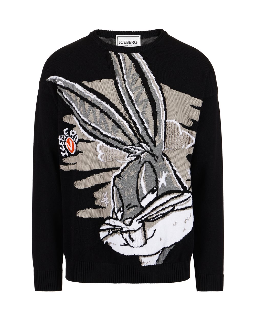 Sweater with cartoon graphics and logo - Knitwear | Iceberg - Official Website