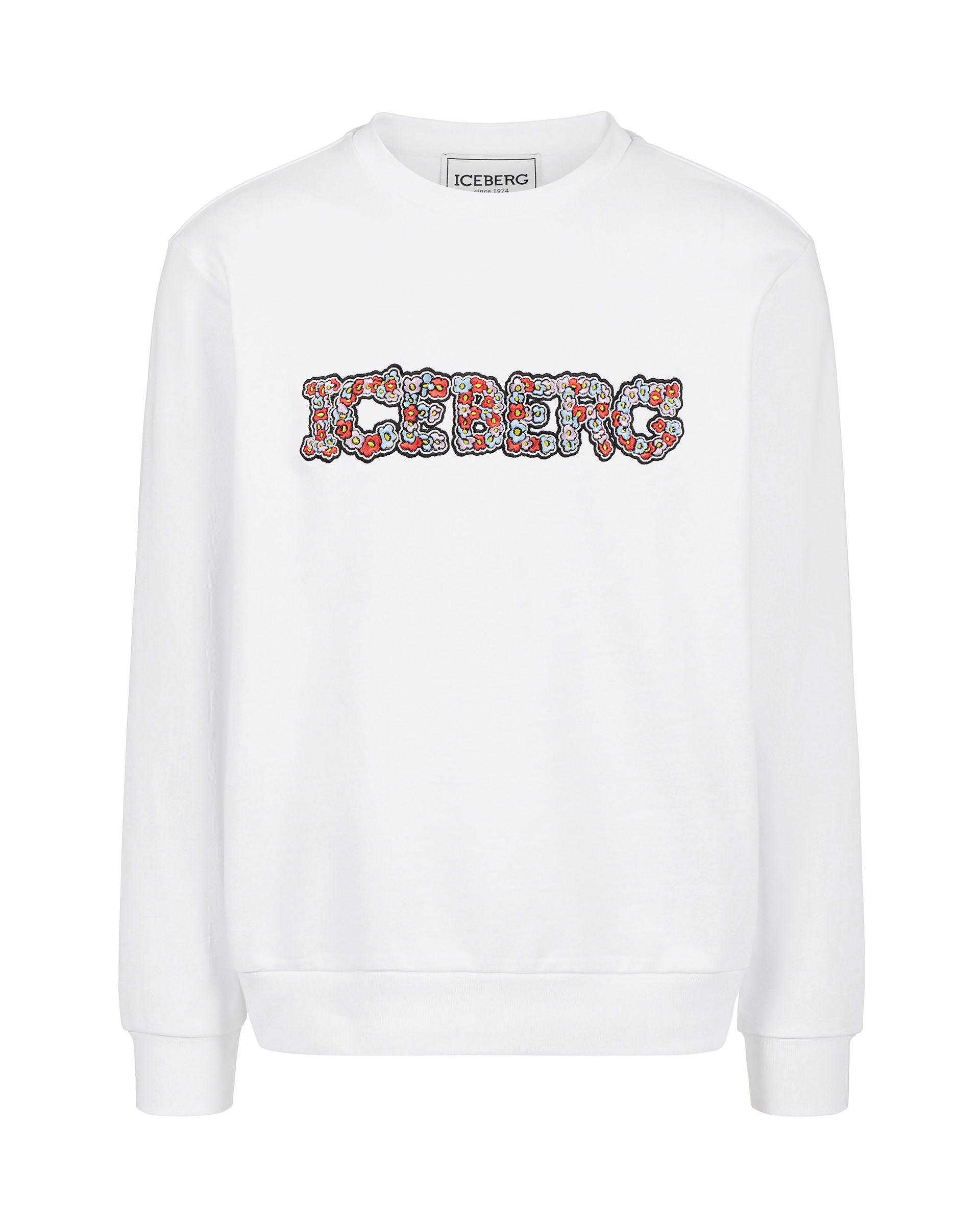Sweatshirt with floral logo - Sweatshirts | Iceberg - Official Website