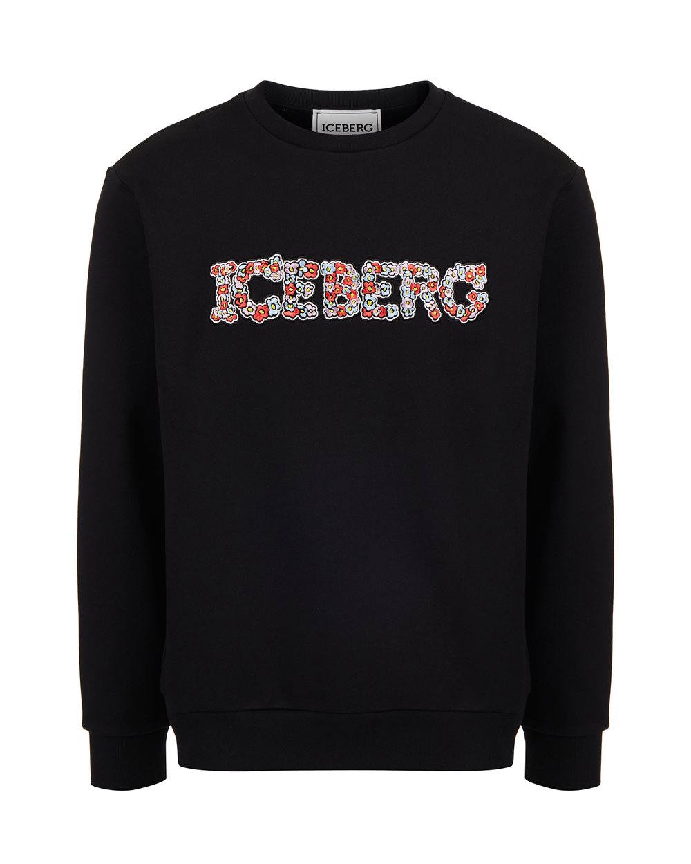 Sweatshirt with floral logo - Clothing | Iceberg - Official Website