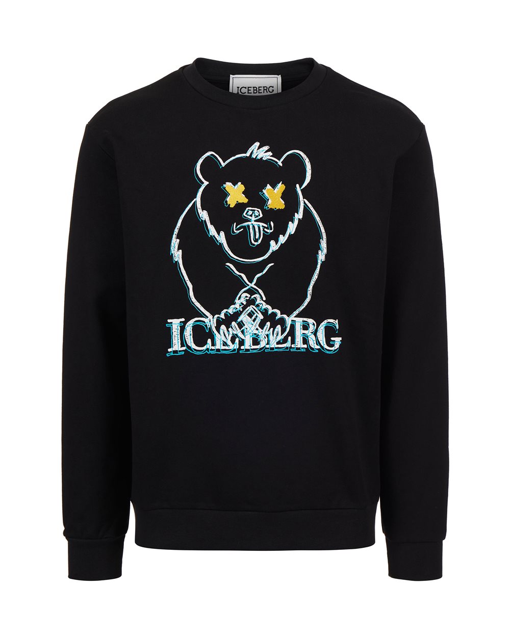 Sweatshirt with cartoon graphics and logo - Man | Iceberg - Official Website