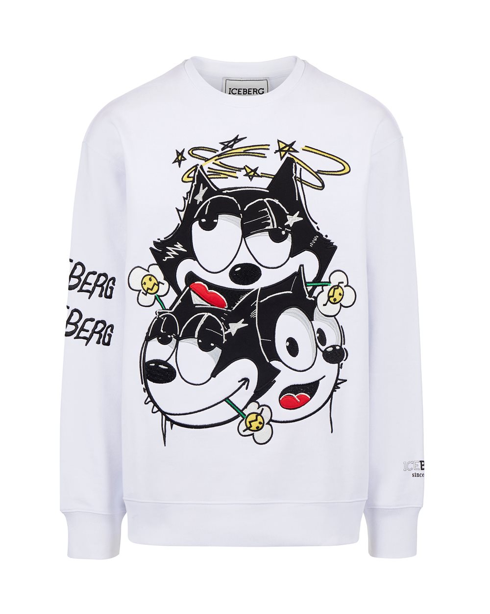 Sweatshirt with cartoon graphics and logo - VALENTINE'S DAY GIFTS | Iceberg - Official Website