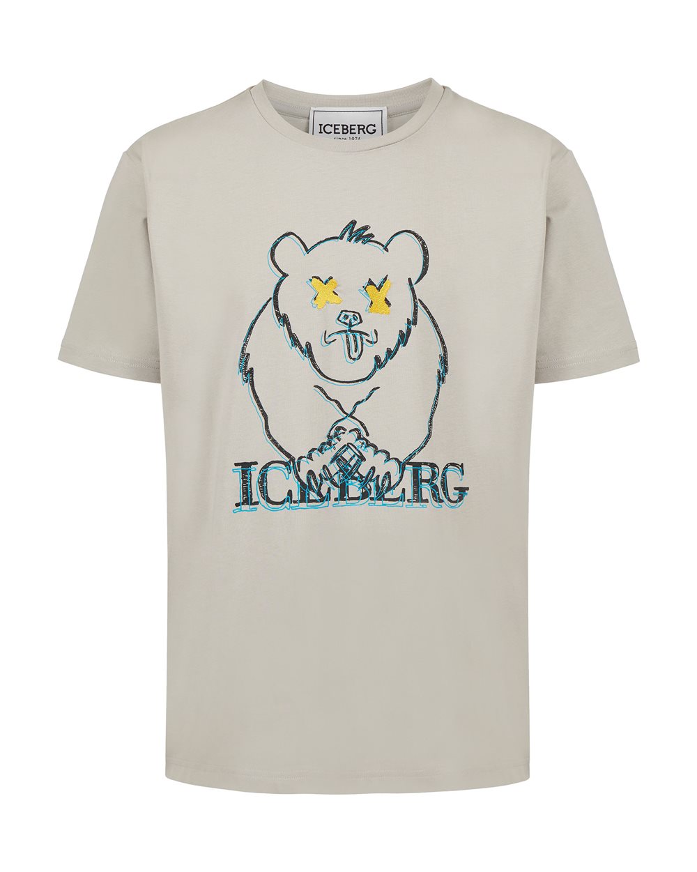 T-shirt with cartoon graphics and logo - Iceberg Cartoon | Iceberg - Official Website
