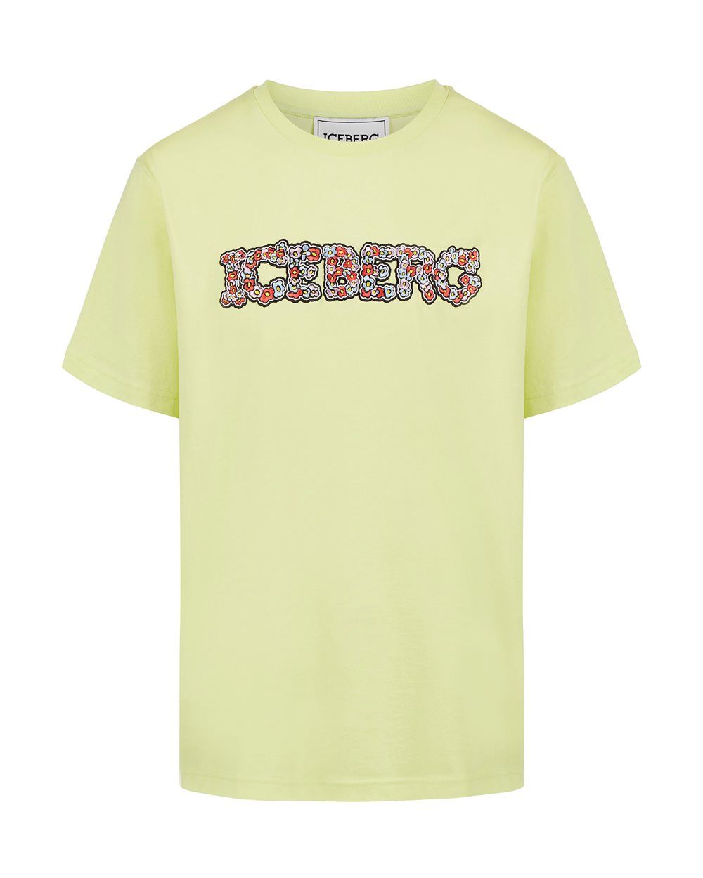 T-shirt with floral logo - Man | Iceberg - Official Website