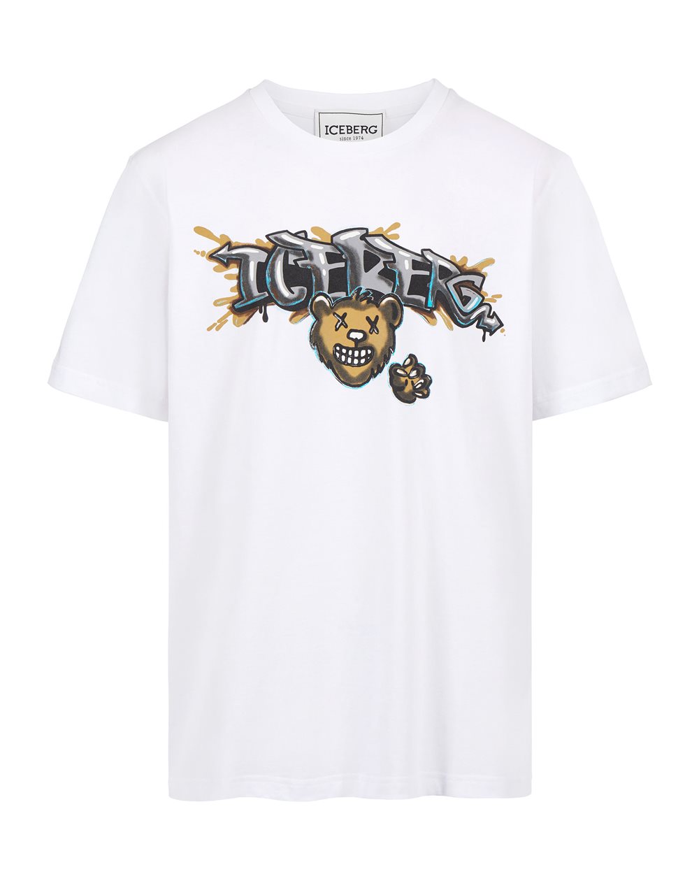 T-shirt with cartoon graphics and logo -  ( SECONDO STEP bx) PROMO SALDI UP TO 40% | Iceberg - Official Website
