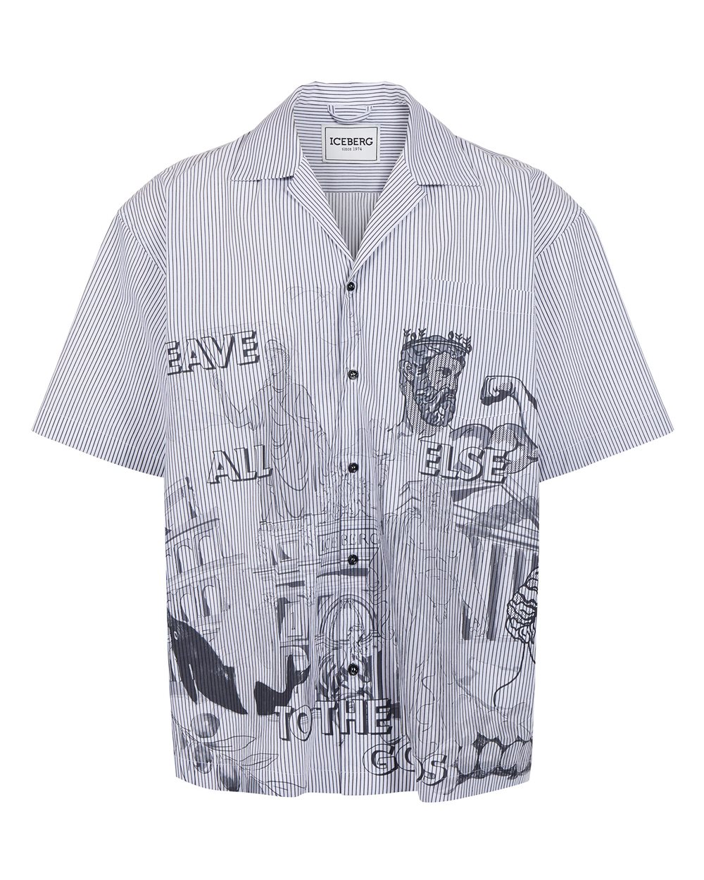 Shirt with Rome prints - Man | Iceberg - Official Website