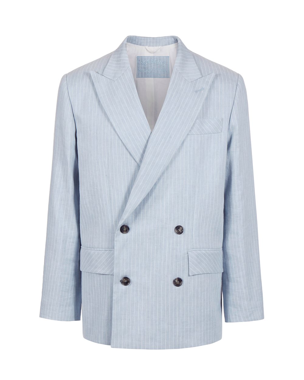 Double breasted linen jacket - Outerwear | Iceberg - Official Website