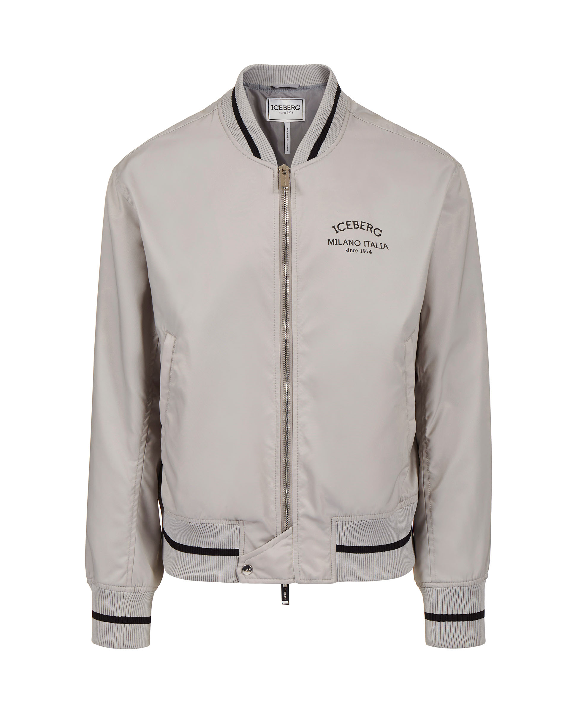 Bomber jacket with logo - Outerwear | Iceberg - Official Website