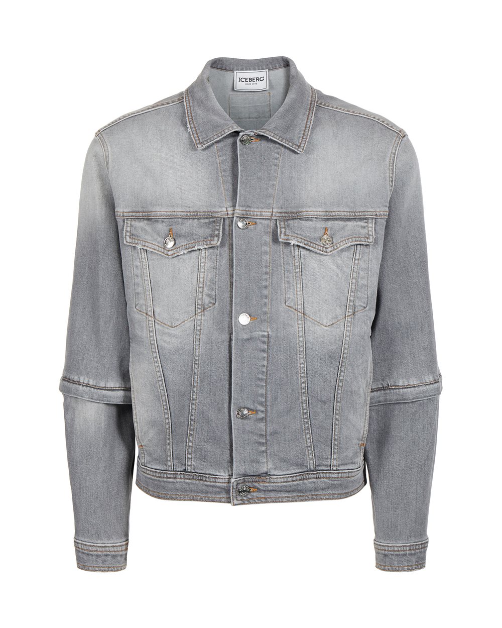Denim jacket with logo - Outerwear | Iceberg - Official Website