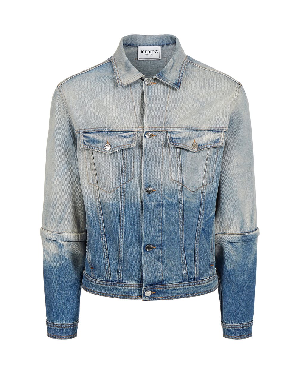 Denim jacket with logo - Clothing | Iceberg - Official Website