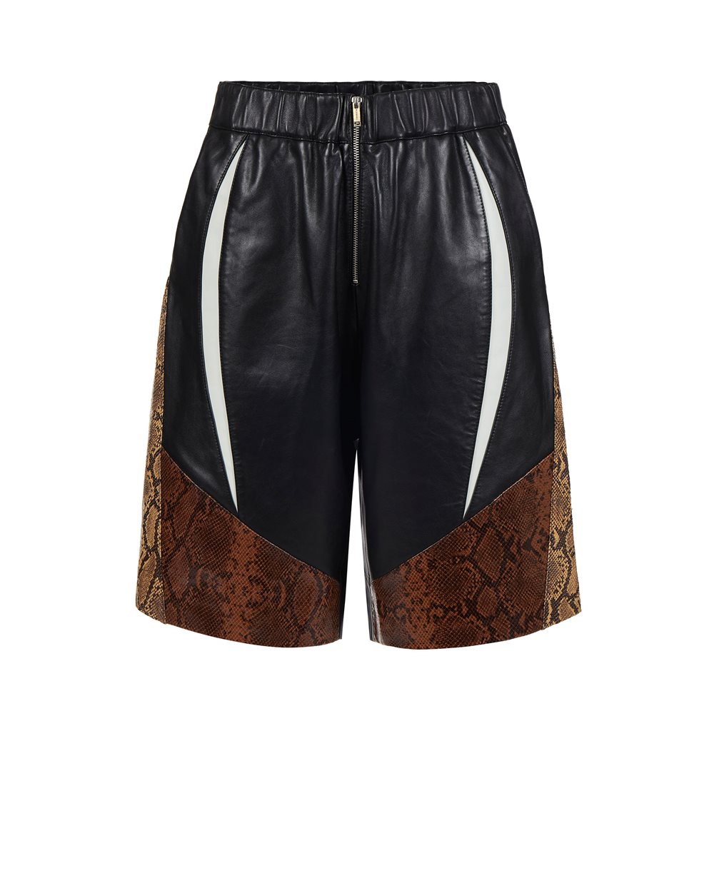 Snake bermuda shorts with logo - Trousers | Iceberg - Official Website