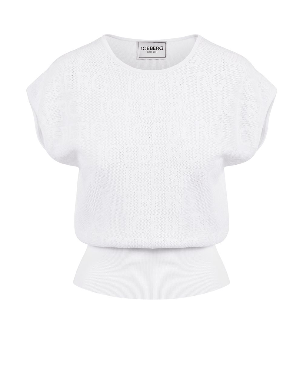 Crop top with logo - Knitwear | Iceberg - Official Website