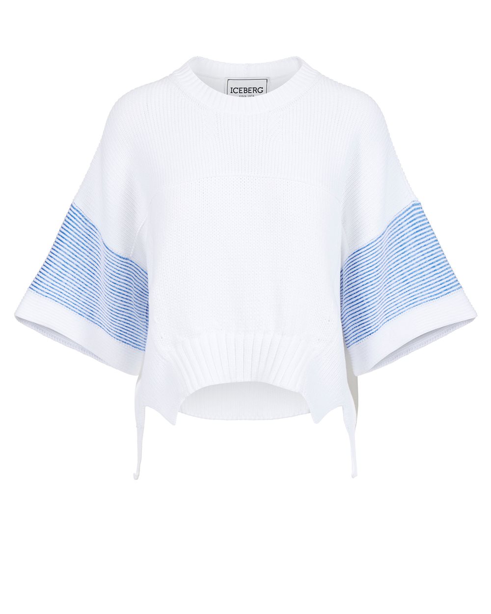 Ribbed sweater with logo - Knitwear | Iceberg - Official Website