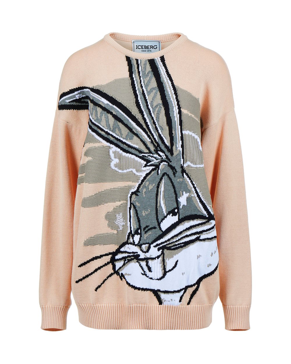 Sweater with cartoon graphics and logo - Woman | Iceberg - Official Website