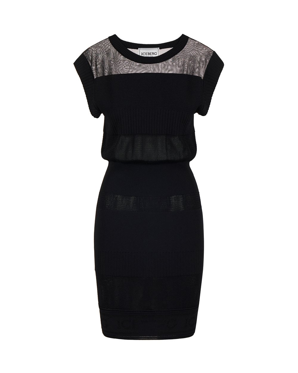 Knitted dress with logo - Woman | Iceberg - Official Website