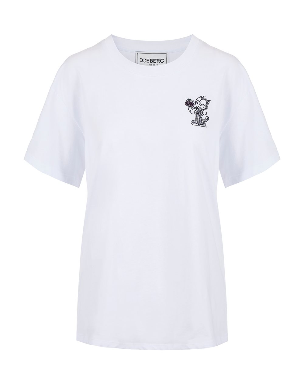 T-shirt with cartoon graphics - Clothing | Iceberg - Official Website