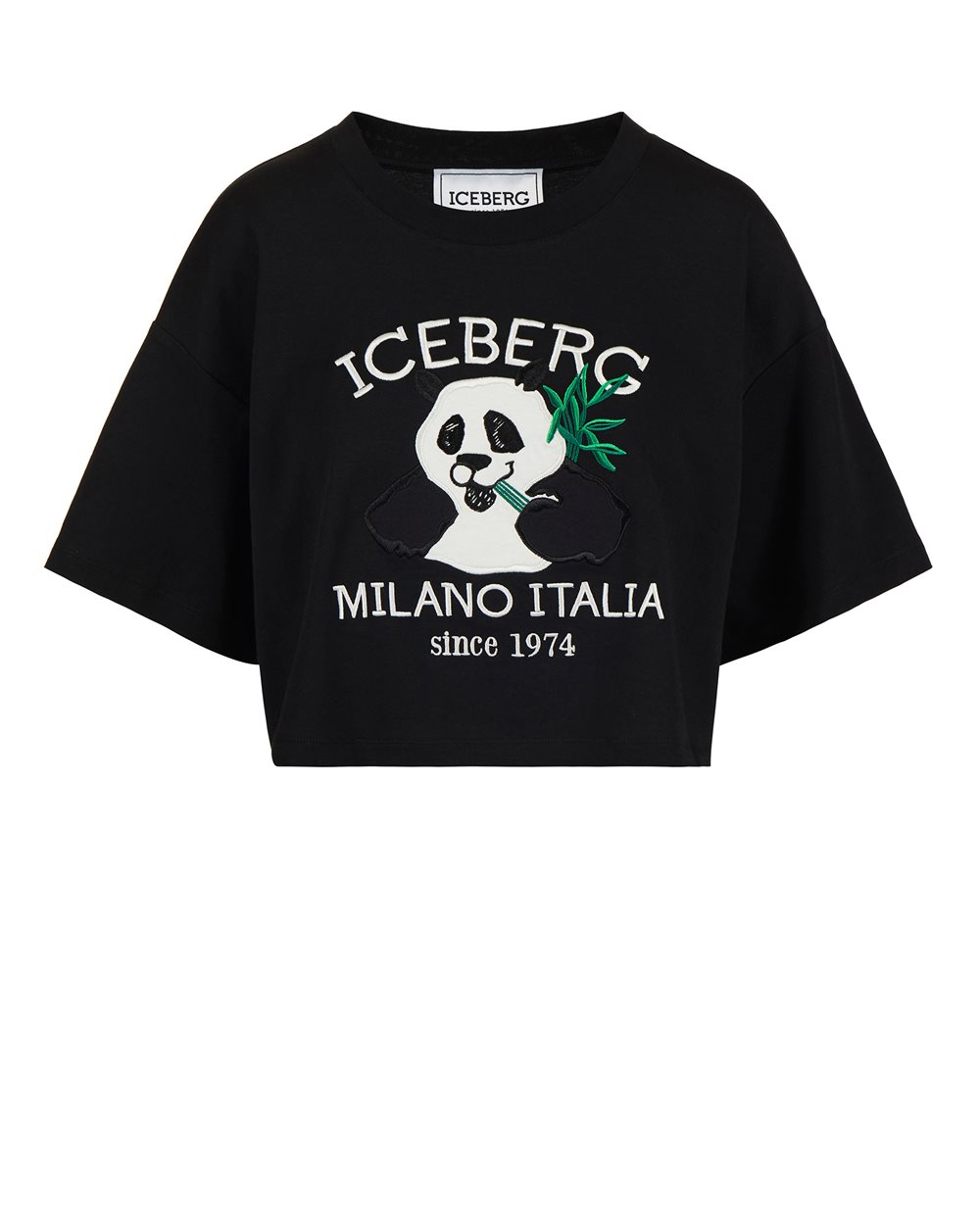T-shirt with cartoon graphics and logo - Woman | Iceberg - Official Website