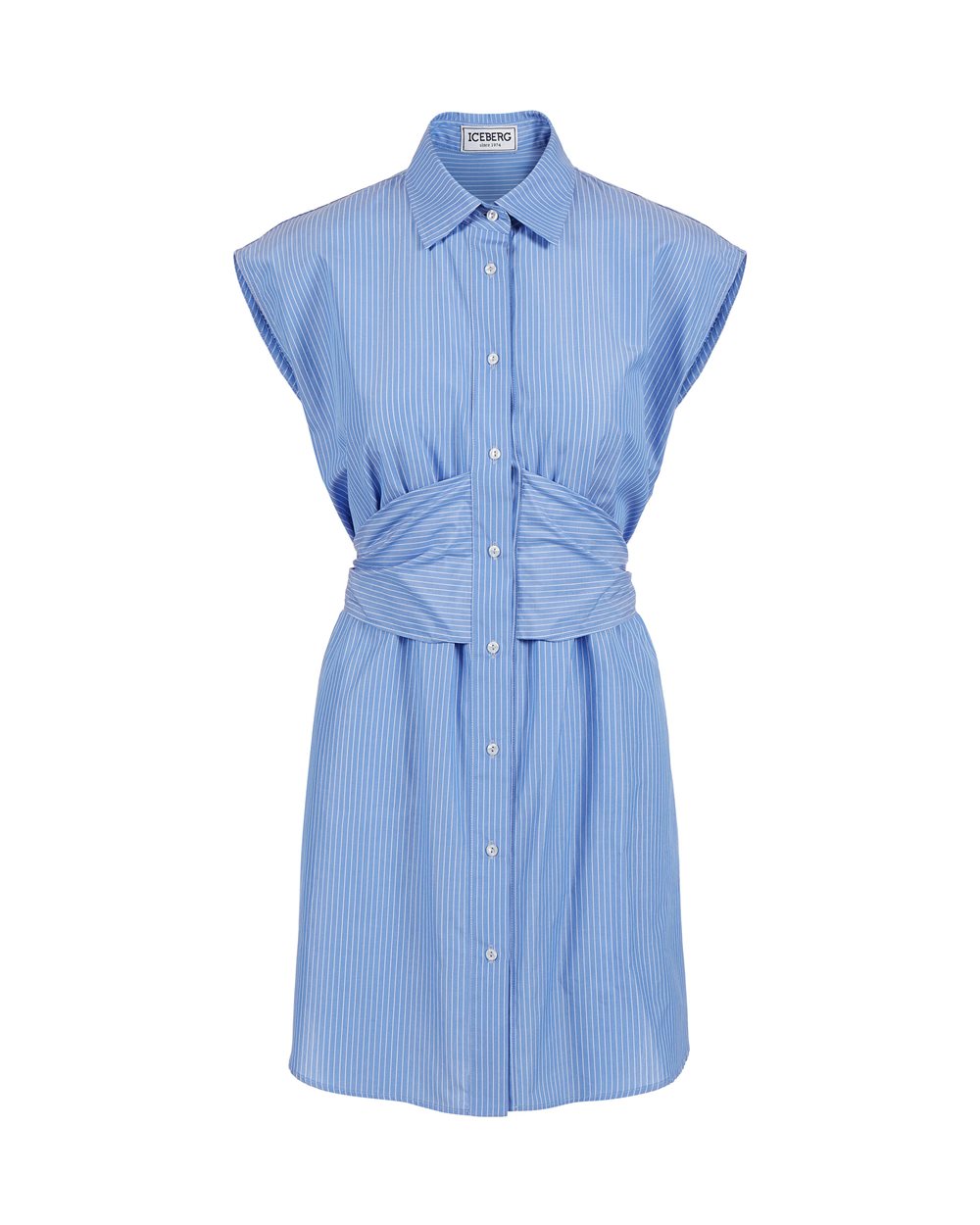 Shirt dress with sash - Dresses & Skirts | Iceberg - Official Website