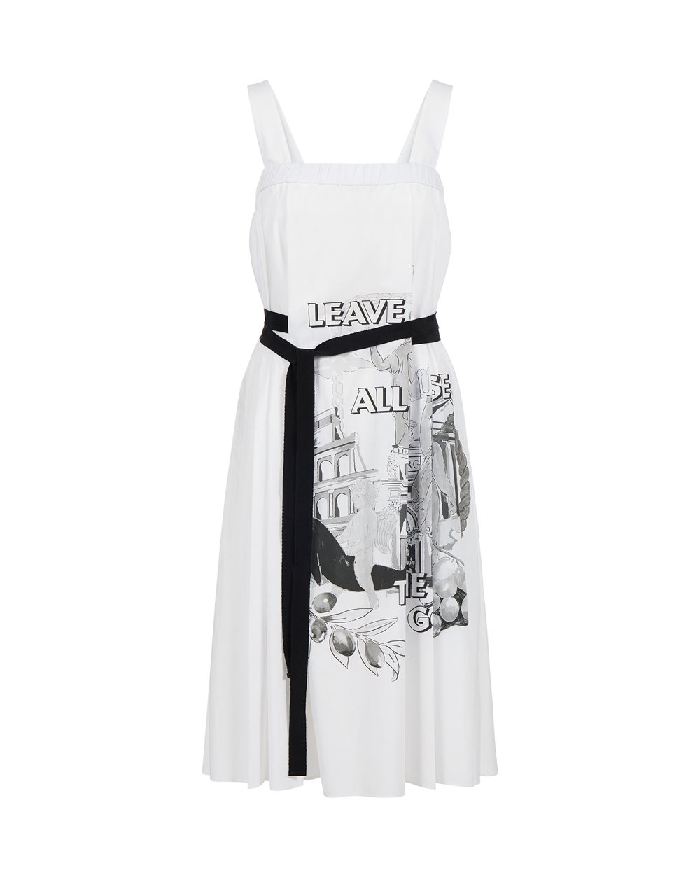 Pleated dress with Roma print - Woman | Iceberg - Official Website