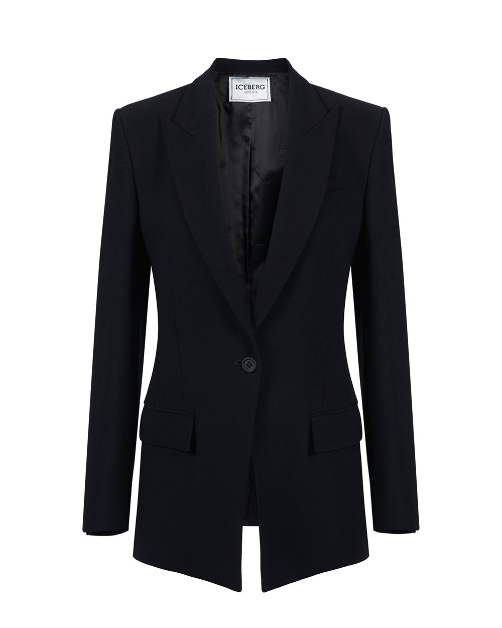 Black single-breasted jacket | Iceberg - Official Website