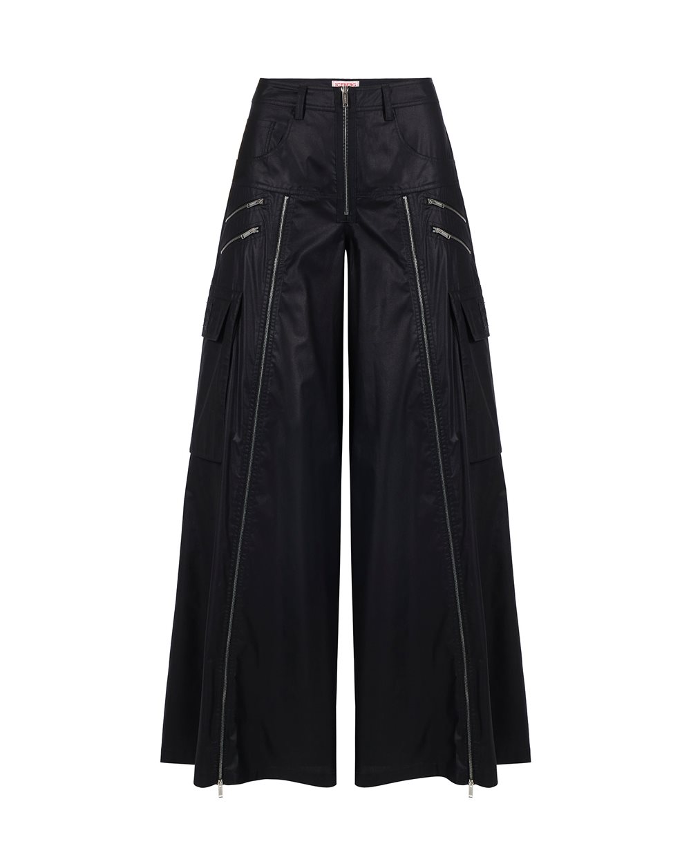 Pantalone a gamba larga con zip - Fashion Show Woman | Iceberg - Official Website