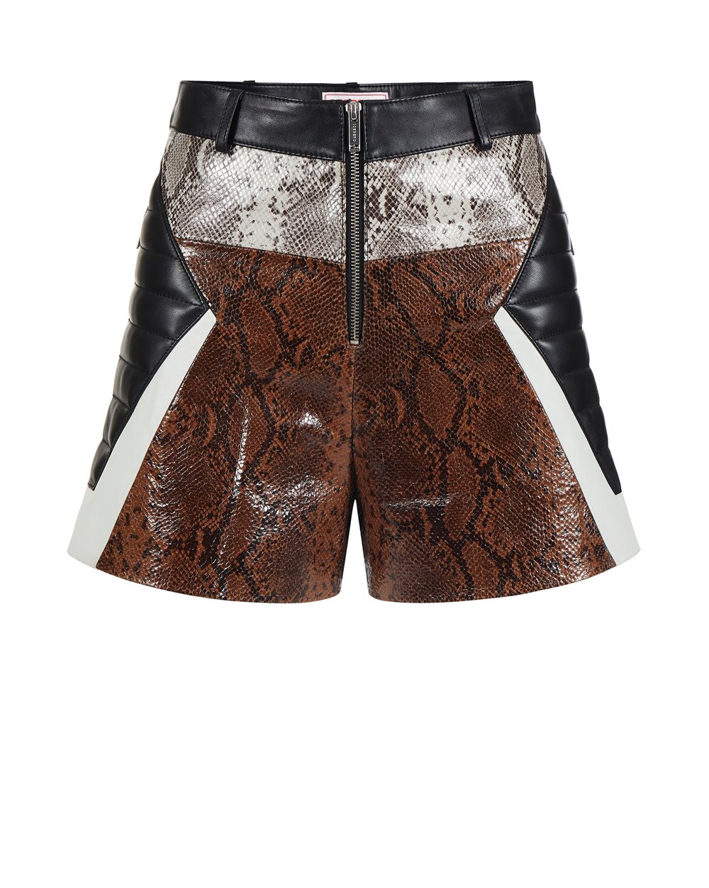 Snake print eco-leather shorts - Trousers | Iceberg - Official Website
