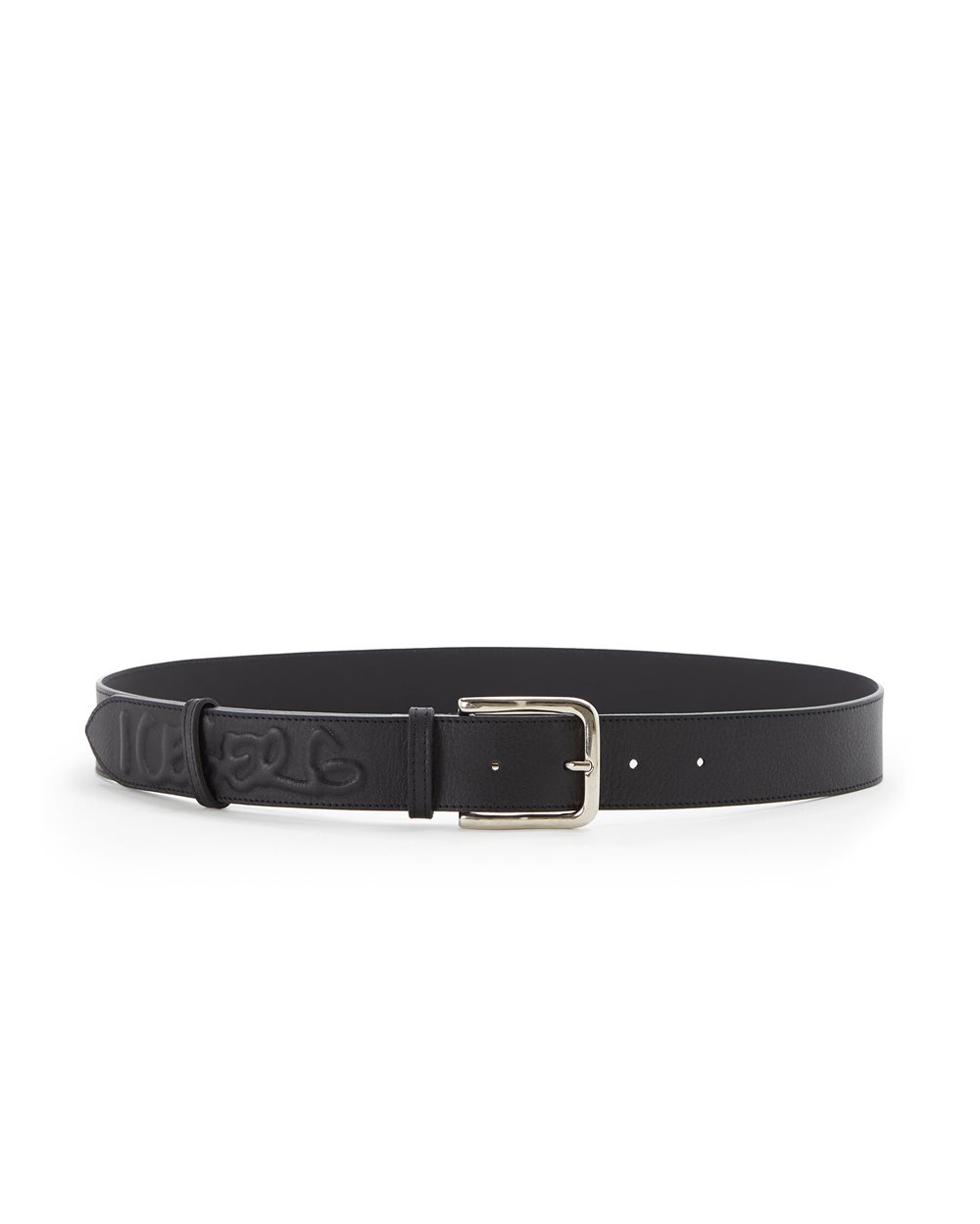 Leather belt with buckle and logo - Man | Iceberg - Official Website