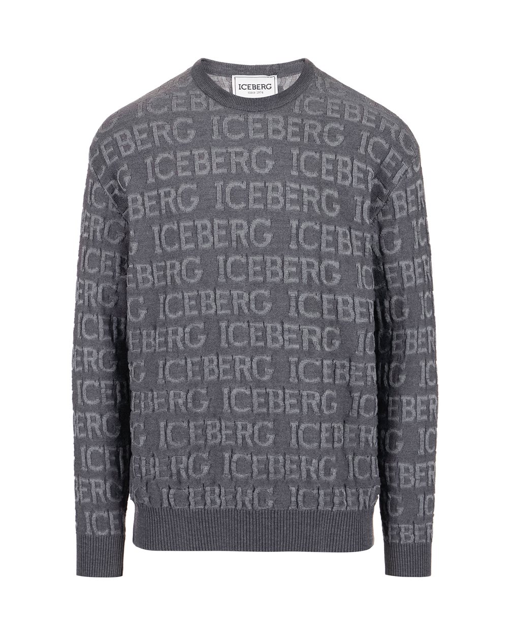 Wool sweater with logo - carryover  | Iceberg - Official Website