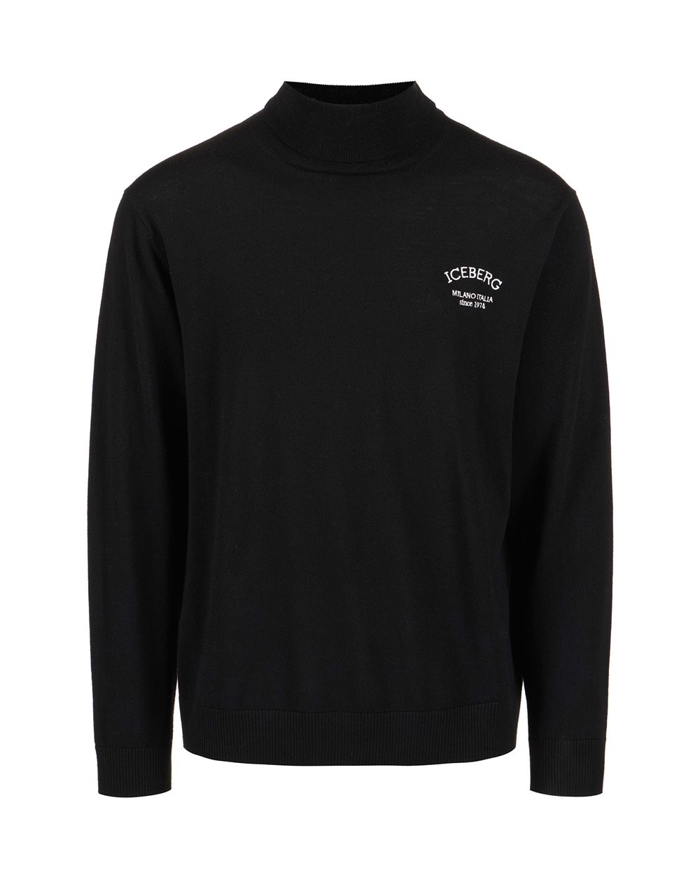 Wool turtleneck with logo - carryover fw24 | Iceberg - Official Website
