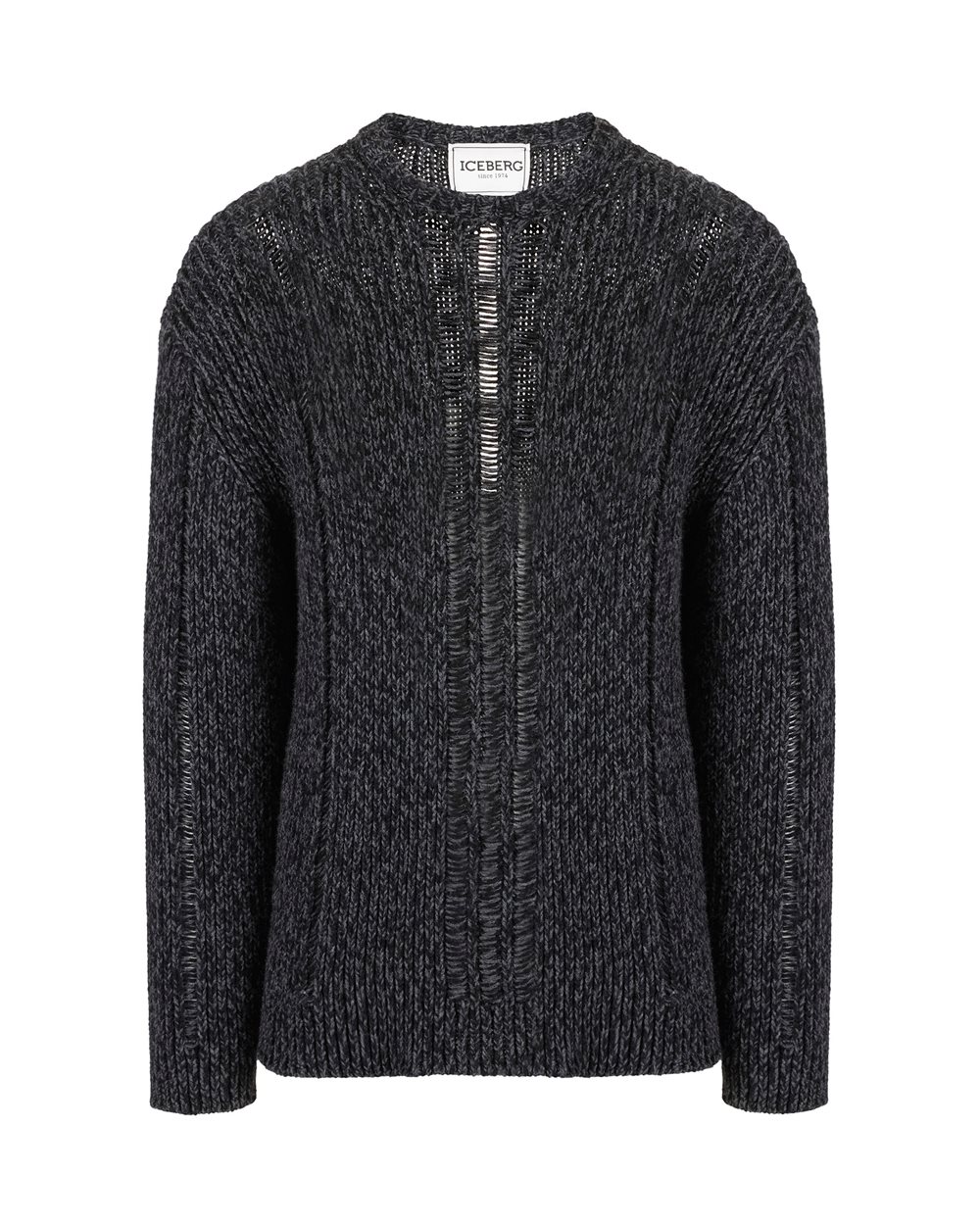 Gray wool blend sweater - carryover  | Iceberg - Official Website