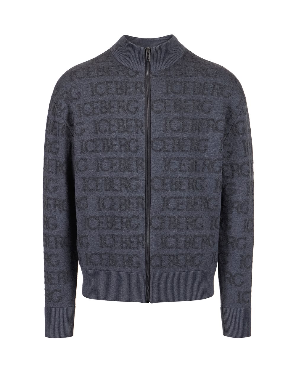 Jacquard knit bomber jacket - carryover  | Iceberg - Official Website
