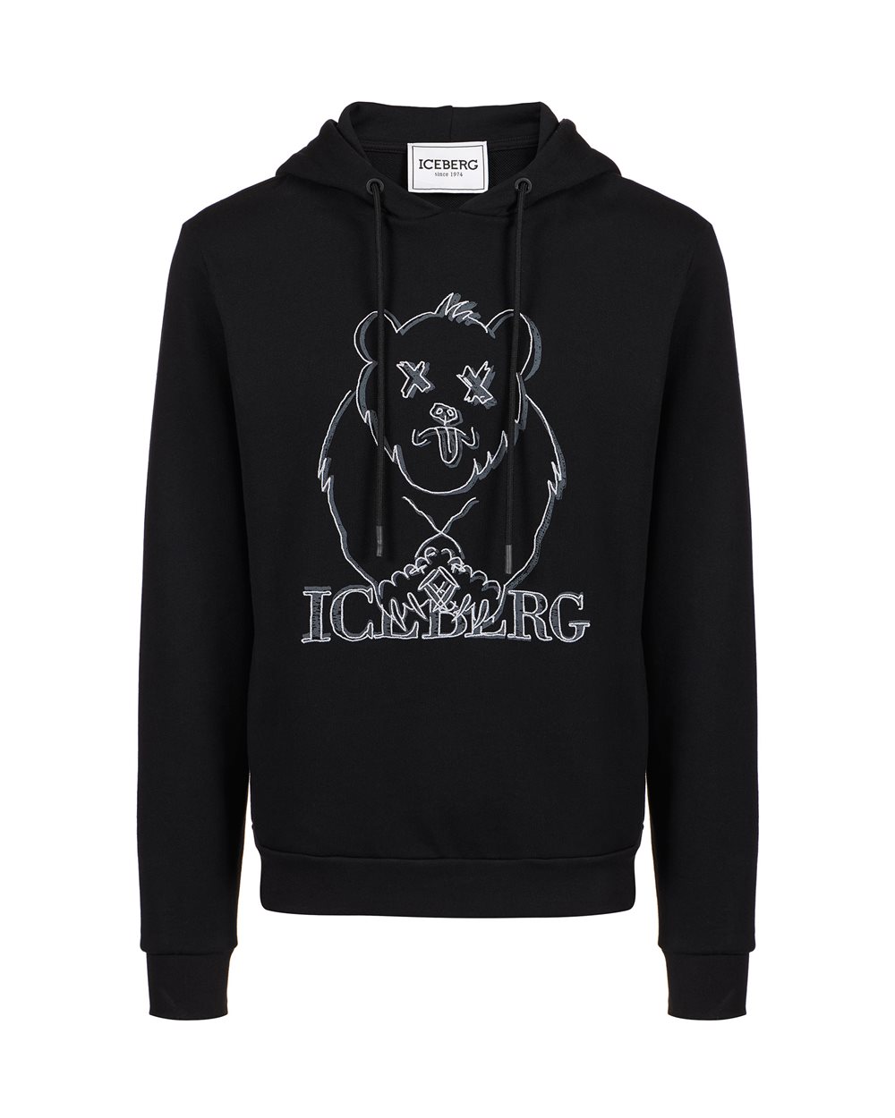 Black hooded sweatshirt - New in | Iceberg - Official Website